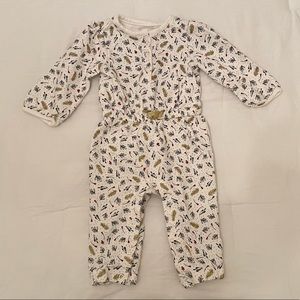 Carter’s baby girls LS holly berry jumpsuit size 9m